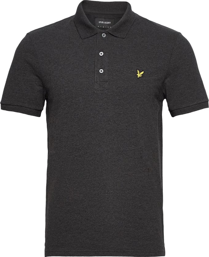 Lyle and Scott Polo Charcoal - Maat M - Heren