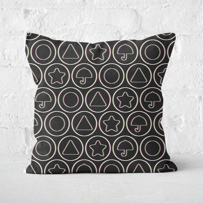 Squid Game Honeycomb Glitch Square Cushion - 50x50cm - Soft Touch