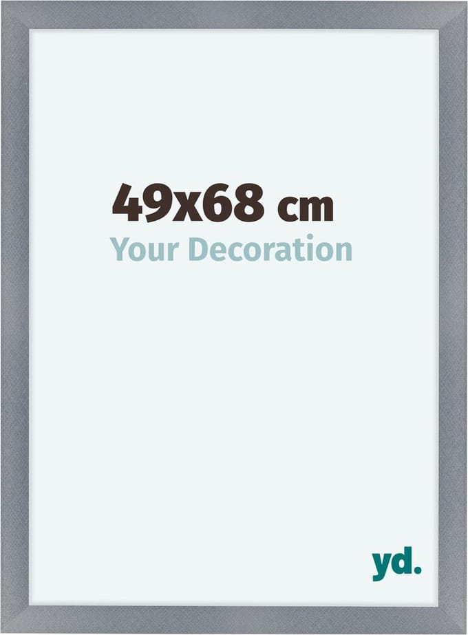 Your Decoration - Fotolijst 49x68 cm - MDF - Aluminium Geborsteld - Como