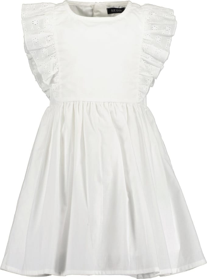 Blue Seven KIDS GIRLS BASICS Meisjes Jurk - wit - Maat 122