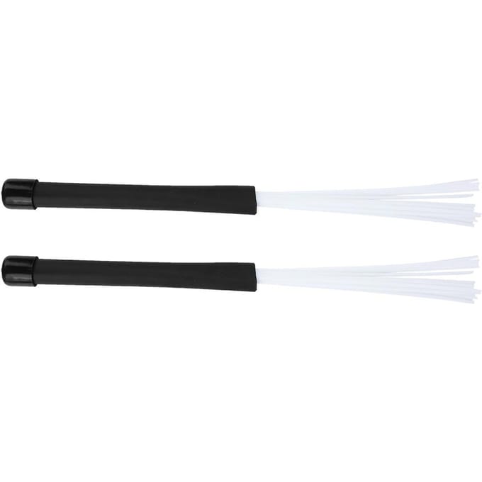 1 Paar Jazz Drum Nylon Borstel Intrekbare Drumstok Percussie Instrument Onderdelen white