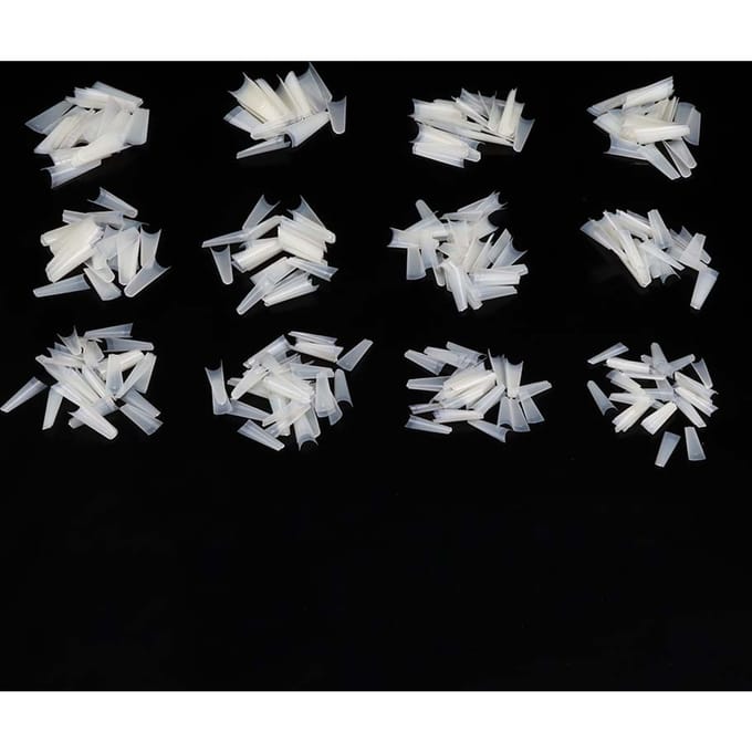504 stuks Professionele Nail Art Tip Oefen Valse Nep Nagel Patch DIY Manicure Tool Naturel gray