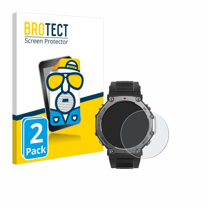 BROTECT - Screenprotector voor Huami Amazfit T-Rex 3 - Folie Beschermfolie matte 2 Stuks