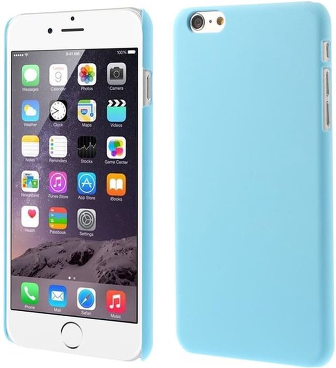 Peachy Stevige gekleurde hardcase geschikt voor iPhone 6 Plus 6s Plus Hoesje - Lichtblauw
