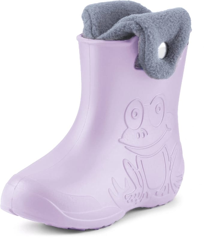 Ladeheid LA-CA-FrogButton Kinder Regenlaarzen - Rubber - met Binnenschoen - EVA - Wasbare Binnenschoen