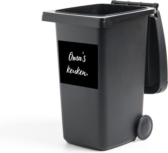 Container sticker Koken - Quotes - Grootmoeder - Spreuken - Oma's keuken - 40x40 cm - Kliko sticker