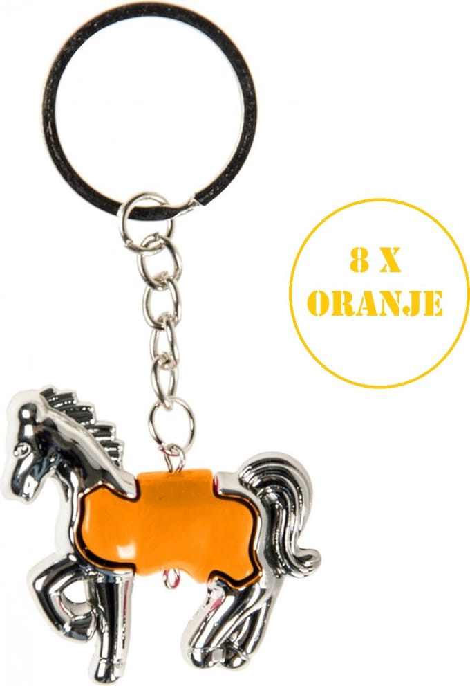 8 Sleutelhangers Paard - Uitdeelcadeautjes