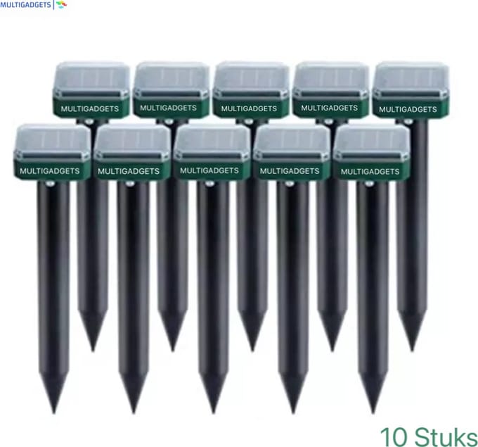 MULTIGADGETS® - Mollenverjager - 10 Stuks - Ultrasone verjagers - Mollenbestrijding - Muizenverjager