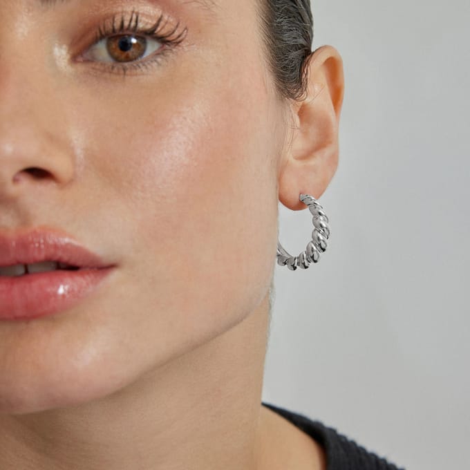 Luxenter Intia oorbellen gerhodineerd