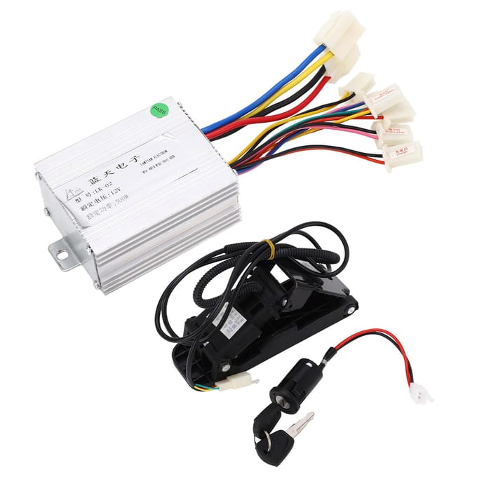 Elektrische Fietsen Ombouwset 12V 500W Geborstelde Motor Controller met Voetgaspedaal voor black