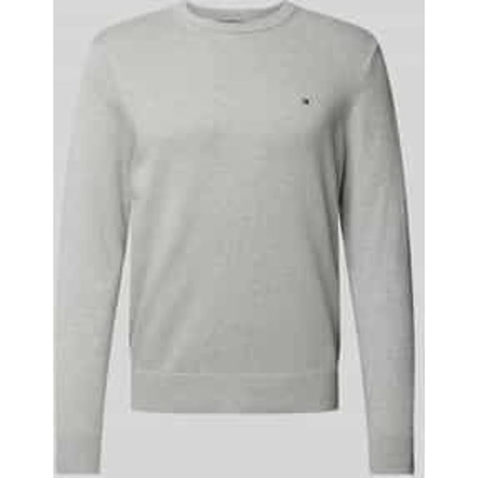 Gebreide pullover met logostitching, model 'PIMA'