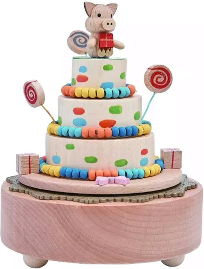 DWIH - Houten muziekdoos - Happy Birthday