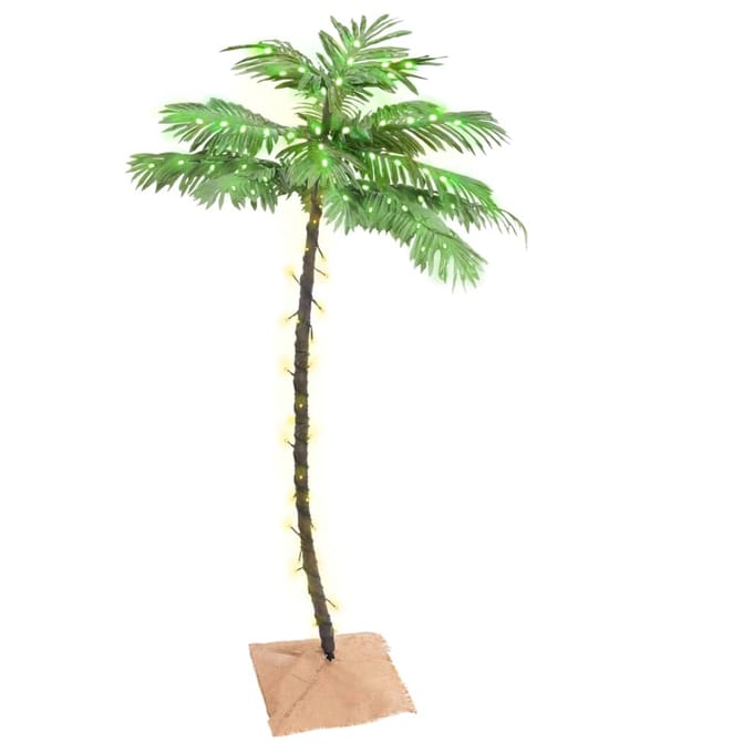 vidaXL - Palmboom - LED - 88 - LED's - warmwit - 150 - cm