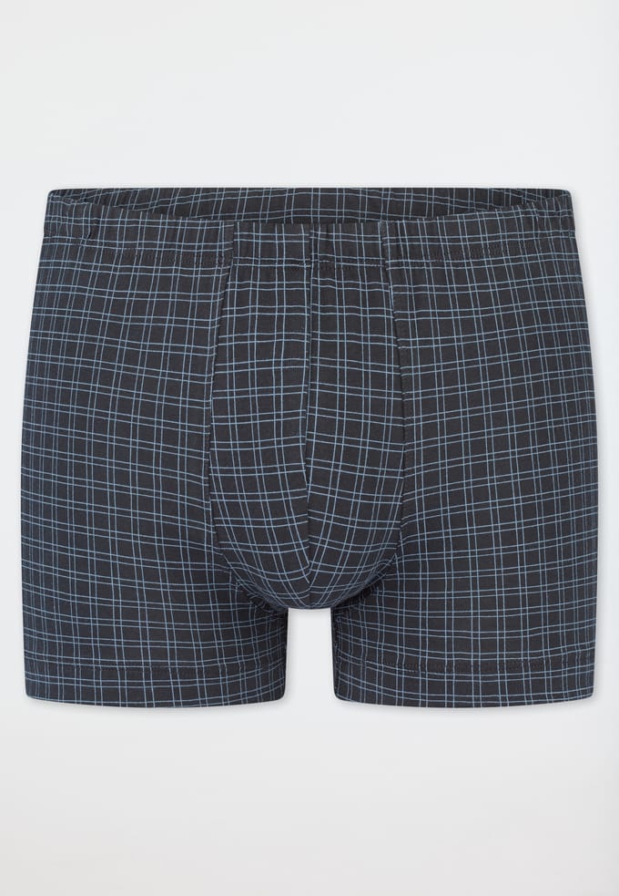 SCHIESSER Cotton Casuals boxer (1-pack) - heren shorts zwart geruit