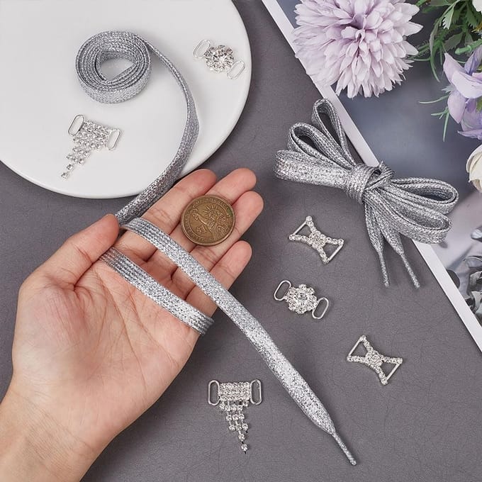Allecto - Bling-schoenveterbedels - Schoenaccessoires - 6 stuks