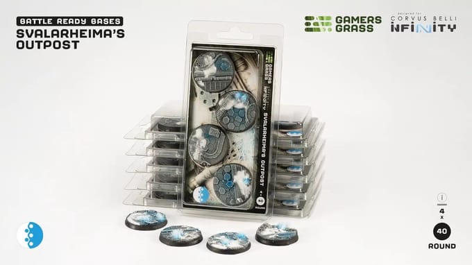 Infinity Svalarheima's Outpost Bases Pre-Painted (4x 40mm Round)