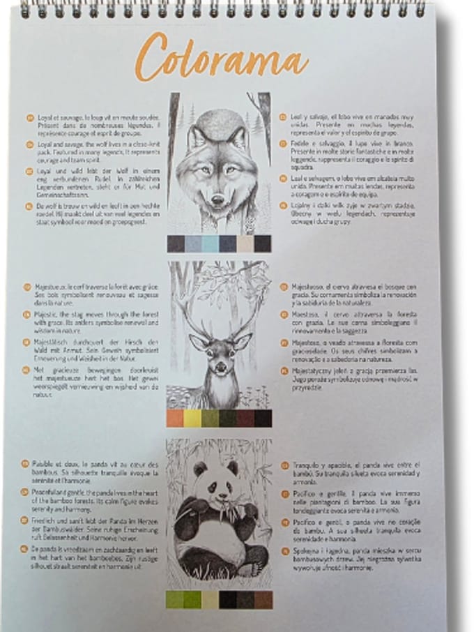 Clairefontaine Odelia – A4 kleurpad – dieren – 20 vellen