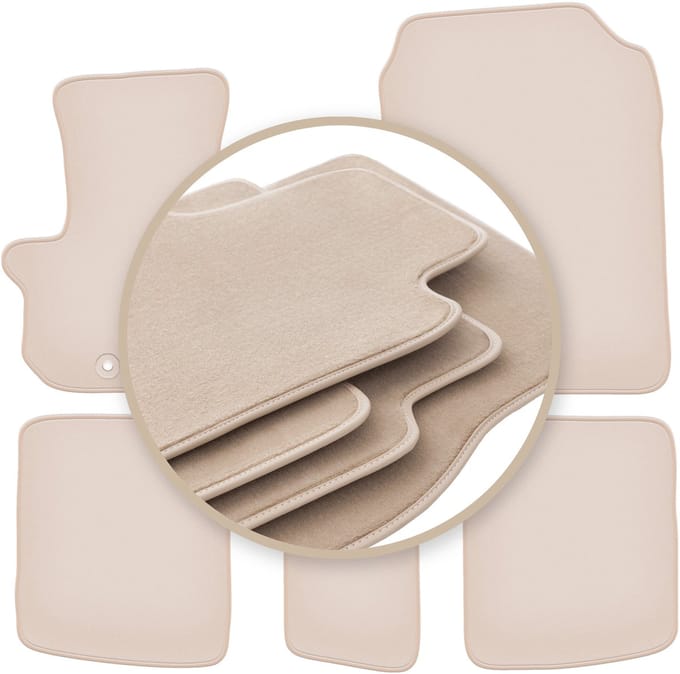 PREMIUM beige vloermatten voor: Toyota IQ hatchback 2009-