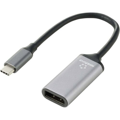 Renkforce RF-5397866 USB-C-displaykabel USB-C / DisplayPort Adapterkabel USB-C stekker, DisplayPort-bus 0.15 m Zwart Afgeschermd (dubbel)