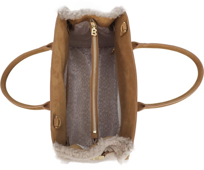 Bogner Handtas Schoudertas Banff Frisé Tonina Handbag Lightbrown Lichtbruin