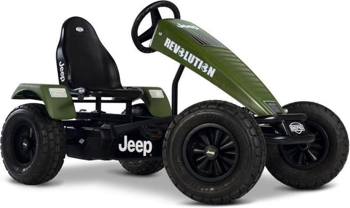 BERG XL frame Jeep Revolution BFR Skelter - Met handrem - Verstelbare Stoel - Groen - Vanaf 5 jaar