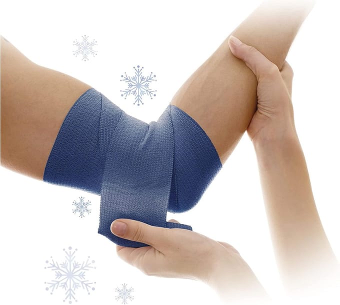 HARO koelende bandage, blauw, 100 mm × 2,7 m