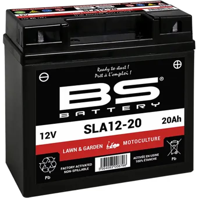 Bs Battery Accu Sla12-20 Onderhoudsvrij Af Fabriek Geactiveerd