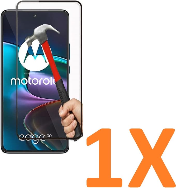 Screenprotector Glas - Full Coverage Tempered Glass Screen Protector [volledige dekking] Geschikt voor: Motorola Moto Edge 30  - 1x