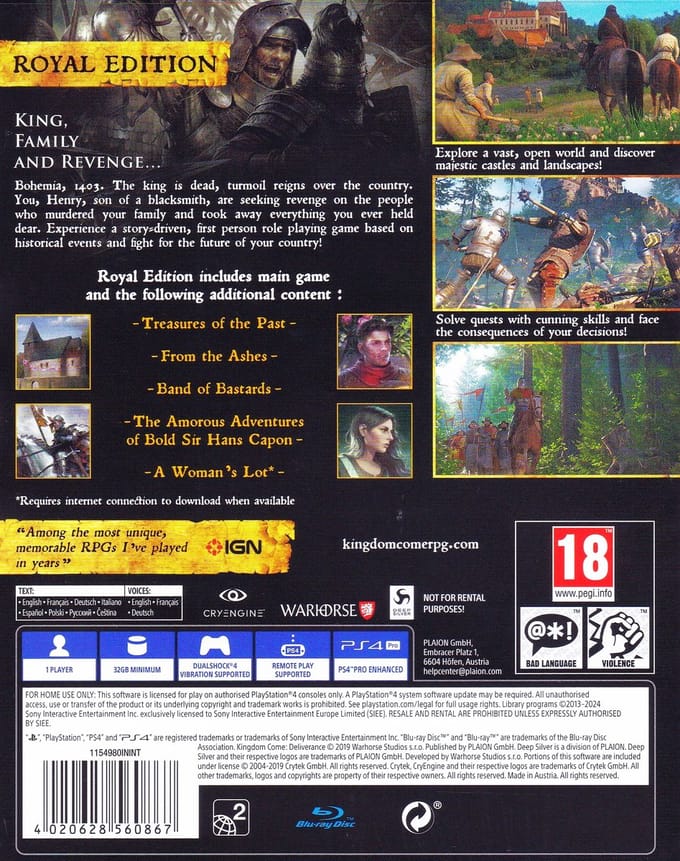 Kingdom Come Deliverance - Royal Edition - PS4