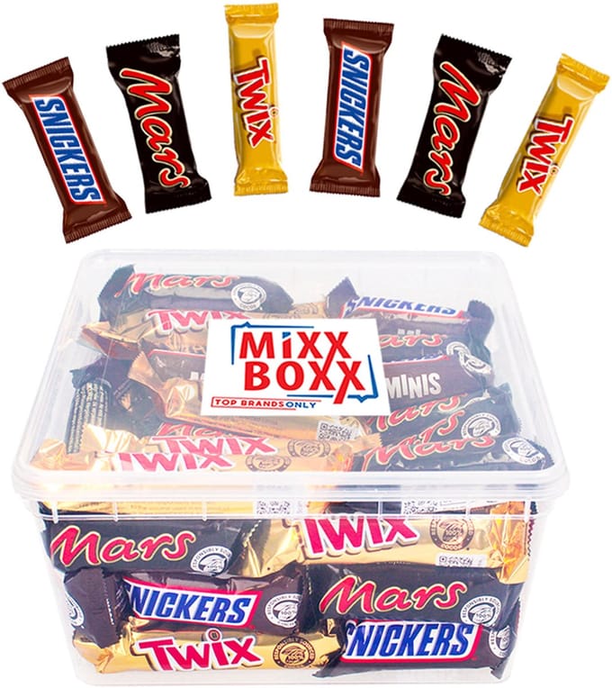 Mars Miniatures chocolademix - 55 stuks - Mars, Snickers & Twix - mini chocoladerepen - 1100g