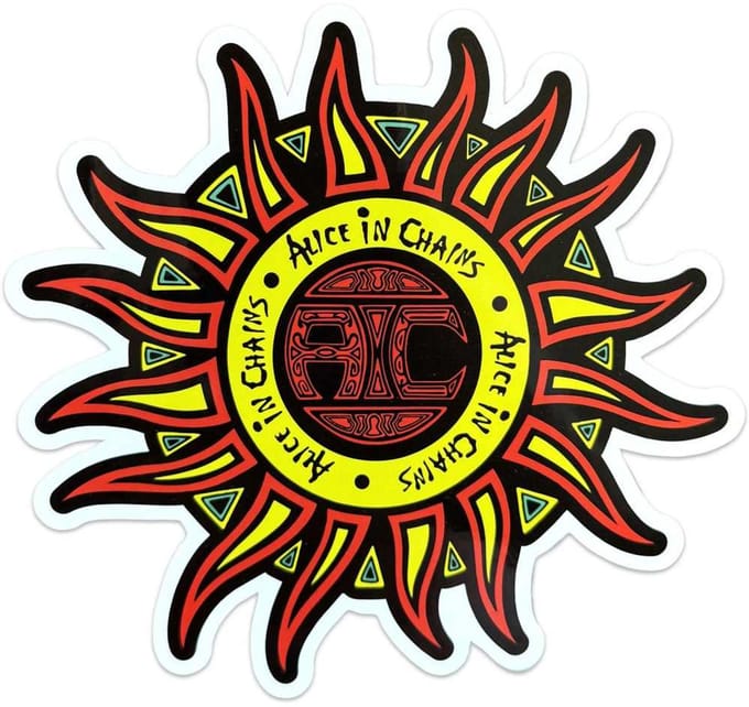 Alice In Chains - Sun Logo Sticker - Multicolours