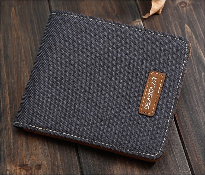 Portemonnee - Portefeuille - Billfold - 11.5 x 9.8 x 1 cm -Zwart