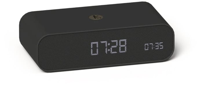 Kreafunk - Wekker & weklamp - Bluetooth-luidspreker & draadloos opladen - 1 stuk - Zwart