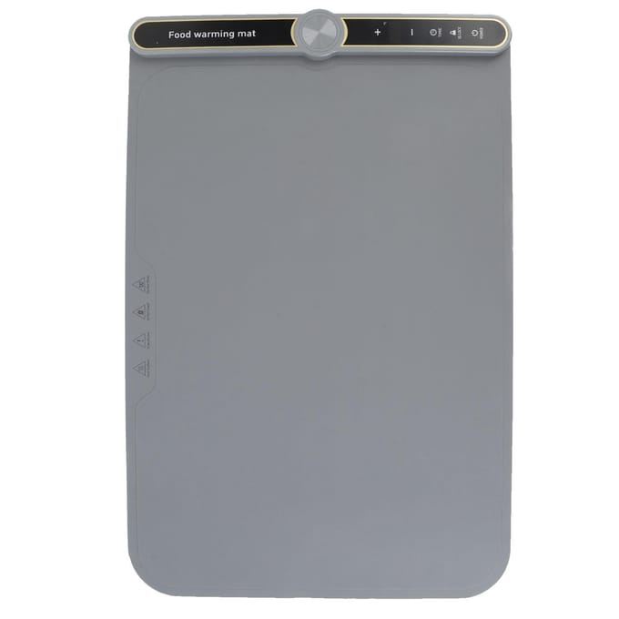 Tapis chauffant pour aliments 330 W, chauffage sur toute la surface en 8 secondes, 9 réglages de température, 6 heures de temps de cuisson, sécurité enfant US Plug gray