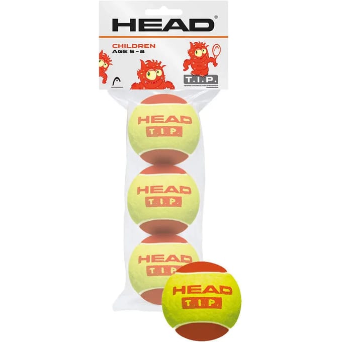 Set van 3 tennisballen voor kinderen Head T.I.P.