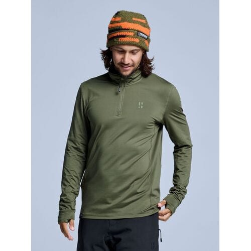Poederbaas Midlayer Pully - Skipully - Heren - Four Seasons Lightweight 2.0 - Olive Green - Maat L