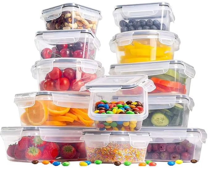 JustValue Meal Prep Bakjes - 24 Stuks - Vershoudbakjes - Vleeswarendoos - Stapelbaar - Luchtdicht - BPA-vrij