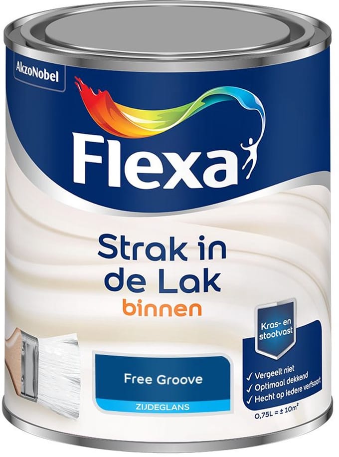 Flexa - Strak In De Lak Binnenlak Zijdeglans - Free Groove - Mengverf - 750 Ml