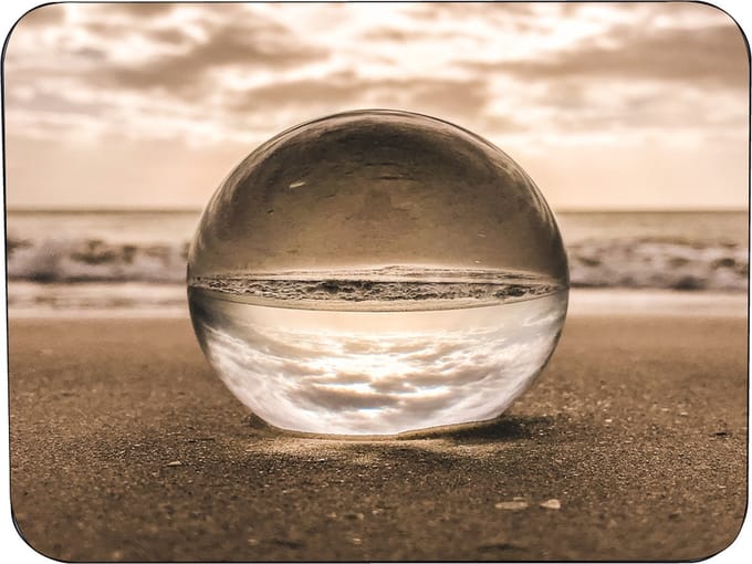 Muismat Knikker op het strand - 25x19x0.5cm - rubbere muismat