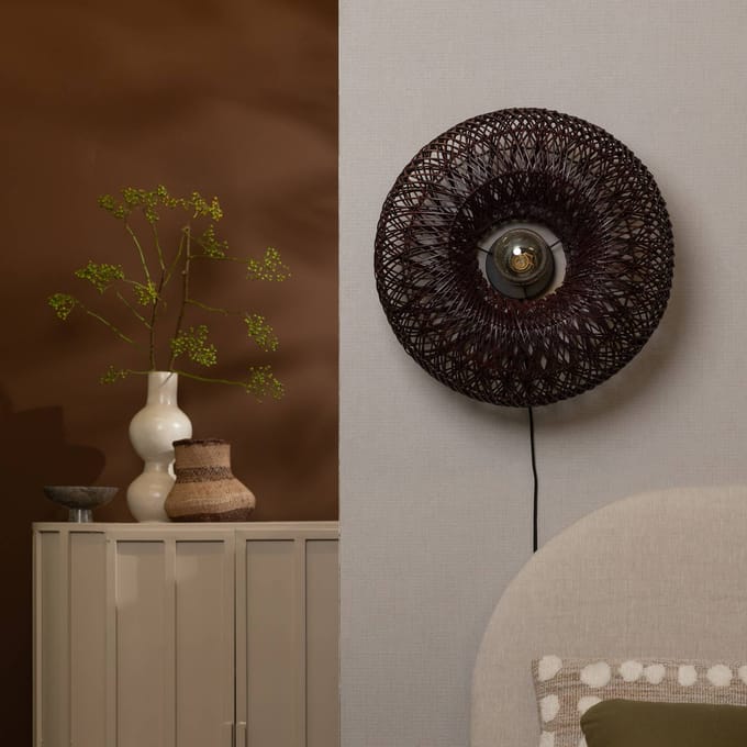 GOOD&MOJO Wandlamp Arizona - Bordeaux - Ø50cm - Binnen Bohemian