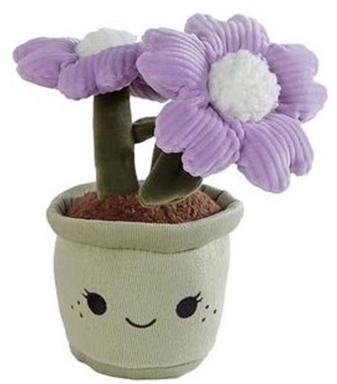 Knuffel plant pluche bloem speelgoed 18cm kleurrijk.