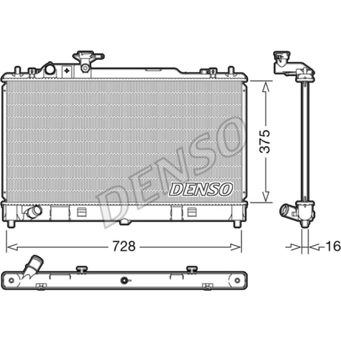 Radiator, motorkoeling DENSO DRM44033