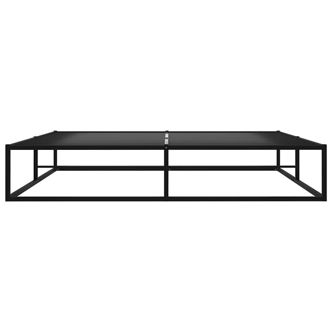 vidaXL - Bedframe - metaal - zwart - 200x200 - cm