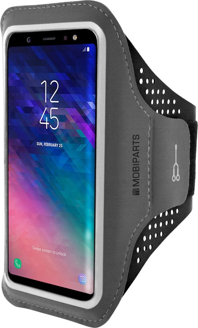 Hardloop Sportarmband geschikt voor Samsung Galaxy A6 (2018) - Zwart - Mobiparts