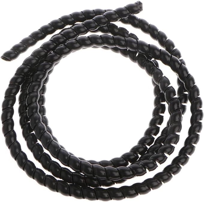 Spiraalband kabelbeheer - Draad organizer - Kabel bundelen - Flexibel ontwerp - 1 meter - Zwart
