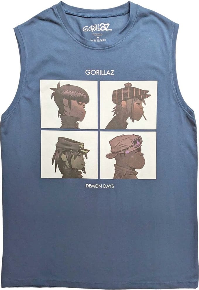 Gorillaz - Demon Days Tanktop - L - Blauw