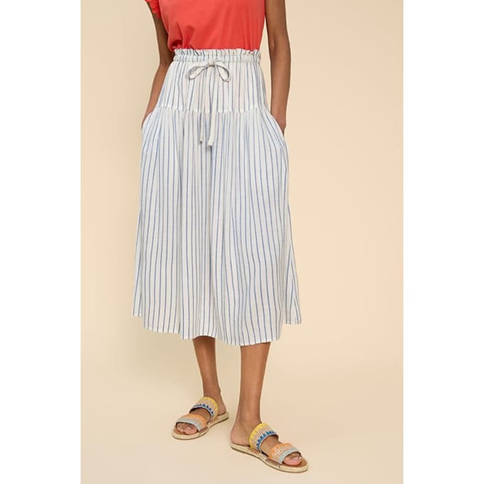 White Stuff Seema Eco Vero Stripe Skirt Ivory Taglia: 20 | Minigonne Outlet | Donna | Bianco