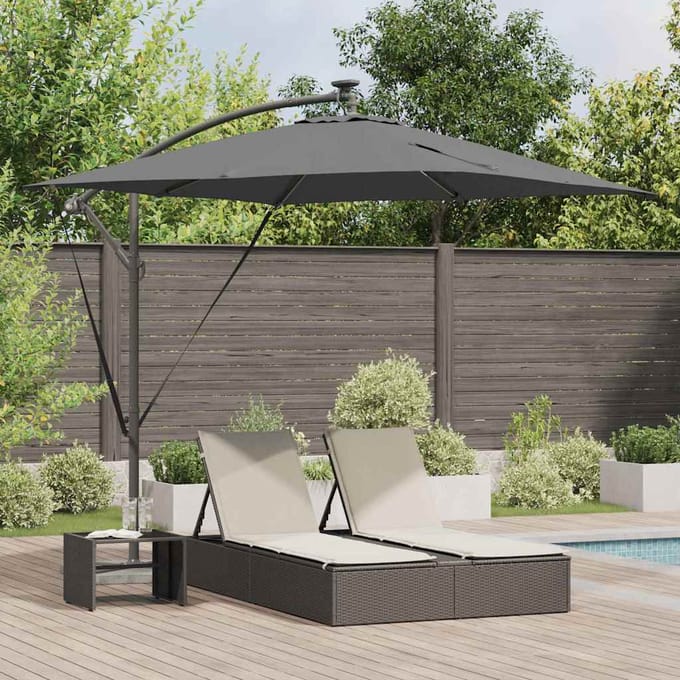 vidaXL - Parasol - Antraciet - 249 - x - 249 - x - 250 - cm - Polyester - en - Aluminium