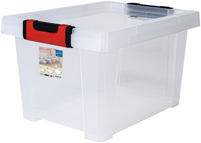 Power Tower CLIPSTOCK krat 75 L met deksel en clipsluiting