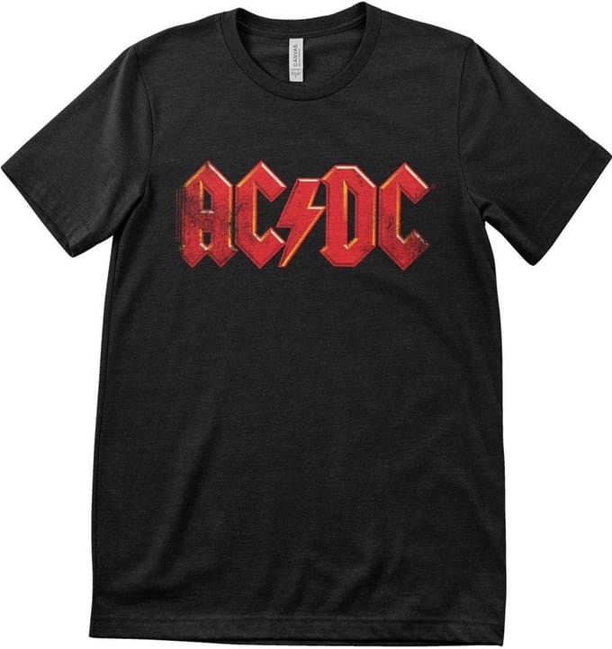 AC/DC T-shirt met verweerd logo PS-1-ACDC013-H86-3